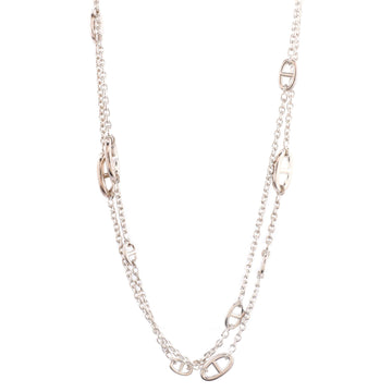Hermes Farandole Long Necklace Sterling Silver 120