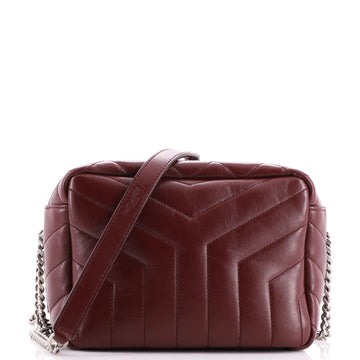 Saint Laurent LouLou Bowling Bag Matelasse Chevron Leather Small