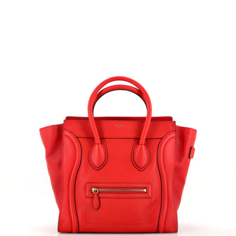 Celine Luggage Bag Grainy Leather Mini