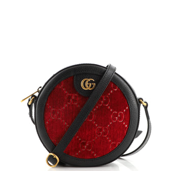 Gucci Ophidia Round Shoulder Bag GG Velvet Mini