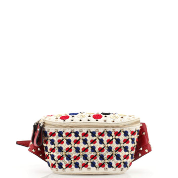 Valentino Garavani Rockstud Spike Belt Bag Quilted Embellished Canvas With Leather