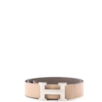 Hermes Constance Martelee H Reversible Belt Leather with Hammered Hardware Medium