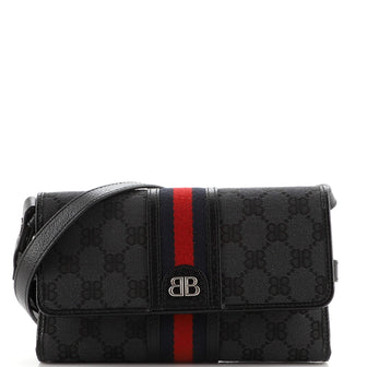Balenciaga x Gucci The Hacker Project Wallet on Strap BB Canvas Mini