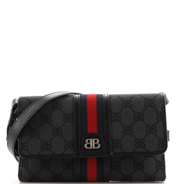 Balenciaga x Gucci The Hacker Project Wallet on Strap BB Canvas Mini