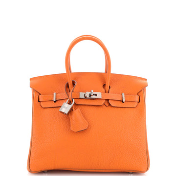 Hermes Birkin Handbag Bicolor Togo with Ruthenium Hardware 25