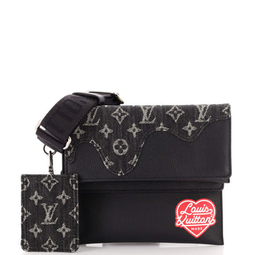 Louis Vuitton Nigo Trio Messenger Pouch Monogram Denim and Taurillon Leather