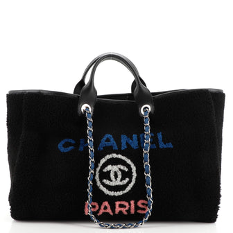 Chanel Deauville Tote Shearling Large