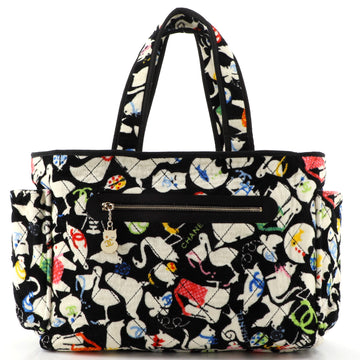 Chanel Beach Tote Quilted Printed Terry Cloth Large