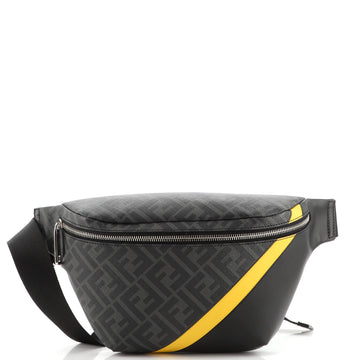 Fendi Zip Belt Bag Zucca Coated Canvas and Leather