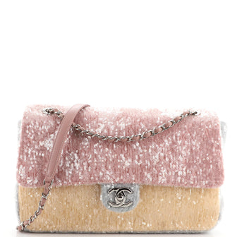 Chanel Waterfall CC Flap Bag Sequins Large