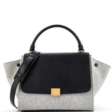 Celine Trapeze Bag Leather and Felt Medium