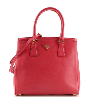 Prada Convertible Parabole Tote Saffiano Leather Small