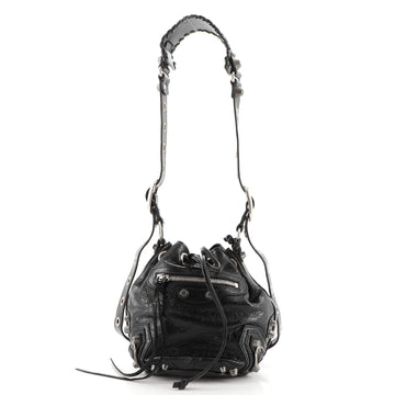 Balenciaga Le Cagole Giant Studs Bucket Bag Leather XS