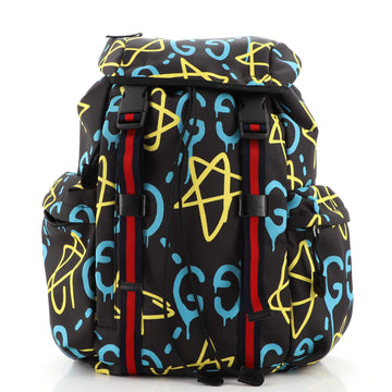 Gucci Techpack Backpack GucciGhost Print Canvas