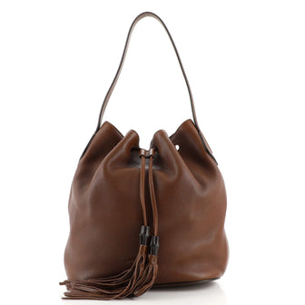 Gucci Lady Tassel Bucket Bag Leather
