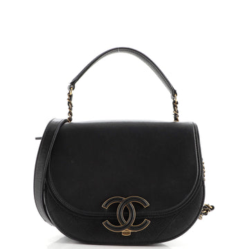 Chanel Coco Curve Flap Messenger Calfskin and Quilted Goatskin Small