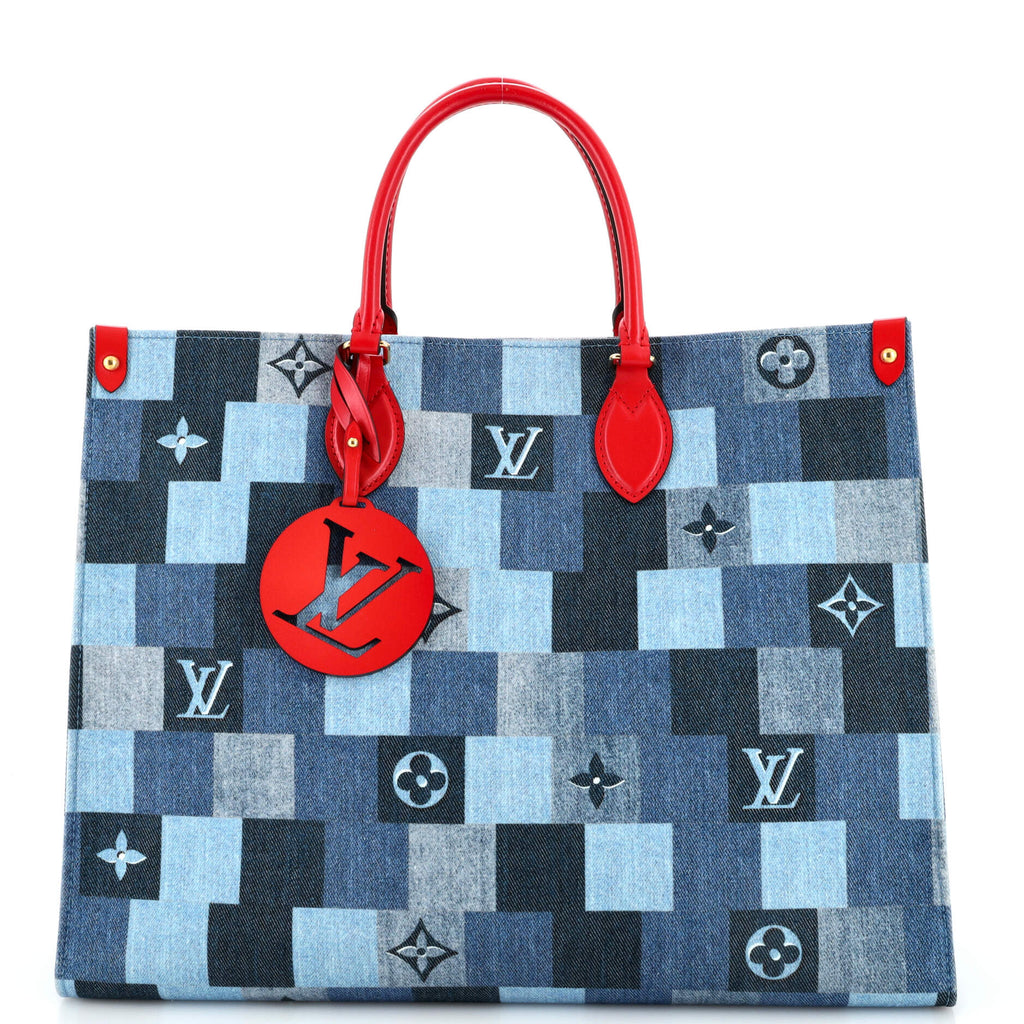 Louis Vuitton OnTheGo Tote Damier and Monogram Patchwork - Fablle