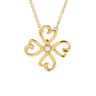 Tiffany & Co. Paloma Picasso Loving Heart Pendant Necklace 18K Yellow Gold with Diamond