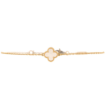 Van Cleef & Arpels Sweet Alhambra Bracelet 18K Yellow Gold and Mother of Pearl