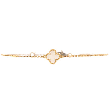 Van Cleef & Arpels Sweet Alhambra Bracelet 18K Yellow Gold and Mother of Pearl