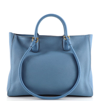 Salvatore Ferragamo Braided Handle Gancio Tote Bag Leather