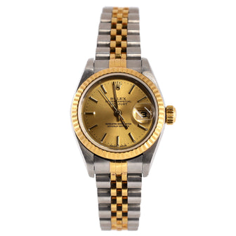 Rolex Oyster Perpetual Datejust Automatic Watch Stainless Steel and Yellow Gold 26