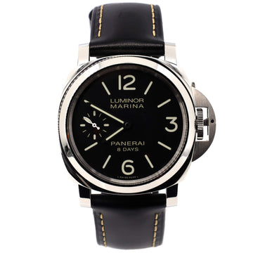 Panerai Luminor Marina 8 Days Acciaio Manual Watch Stainless Steel and Leather 44