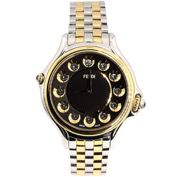 Fendi Crazy Carats Numerals Quartz Watch Stainless Steel with Gemstones 33