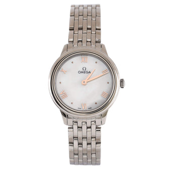 Omega De Ville Prestige Quartz Watch Stainless Steel and Mother of Pearl 27
