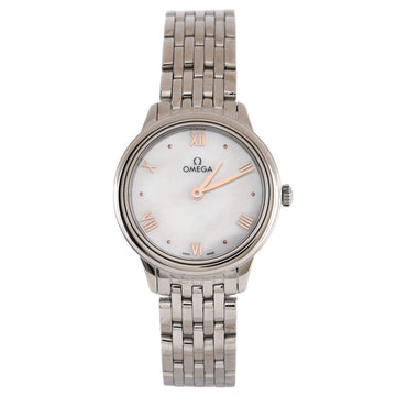 Omega De Ville Prestige Quartz Watch Stainless Steel and Mother of Pearl 27