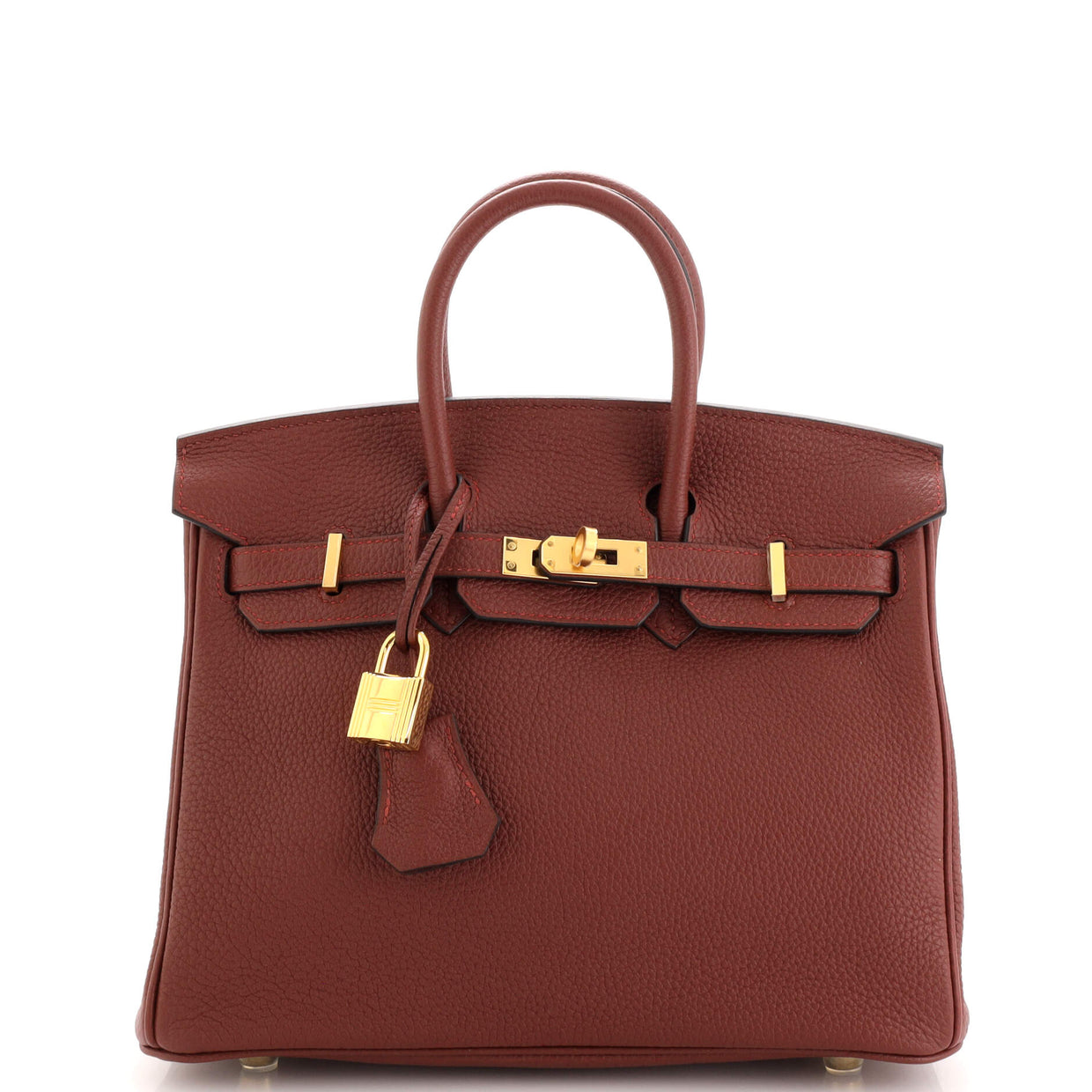 Hermes Birkin Handbag Red Togo with Gold Hardware 25 Red 204415423