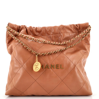 Chanel 22 Chain Hobo Quilted Calfskin Medium