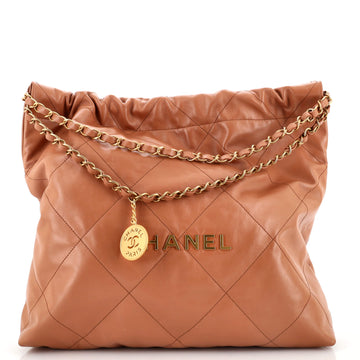 Chanel 22 Chain Hobo Quilted Calfskin Medium