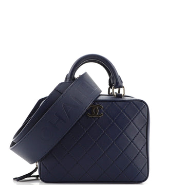 Chanel Travel Kit Vanity Case Quilted Calfskin Small