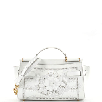 Dolce & Gabbana Miss Sicily Bag Embroidered Leather East West