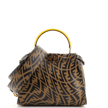 Fendi Peekaboo Bag Vertigo Zucca Leather Mini