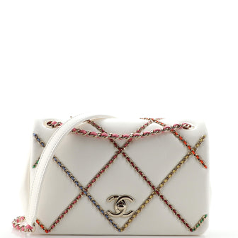 Chanel Entwined Chain Flap Bag Quilted Lambskin Small