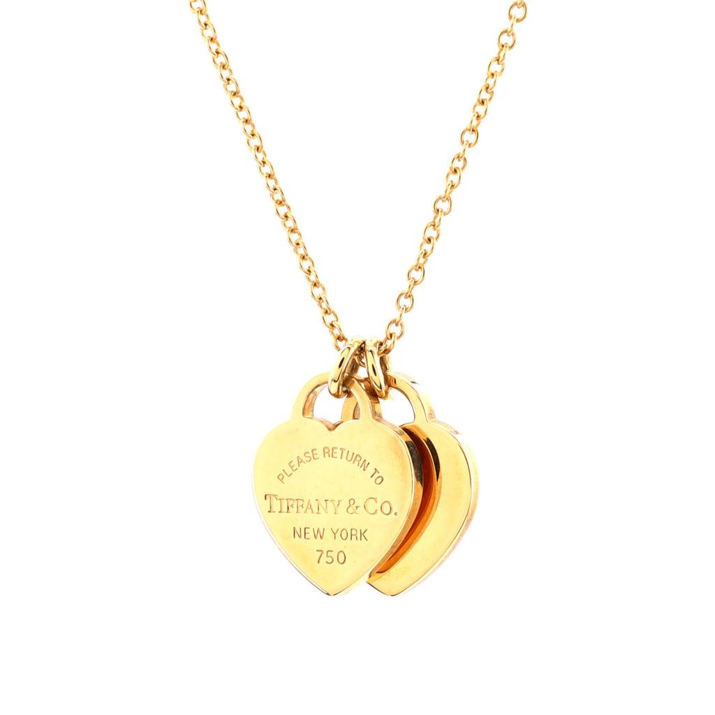 Tiffany & Co. Return to Tiffany Double Heart Tag Pendant Necklace