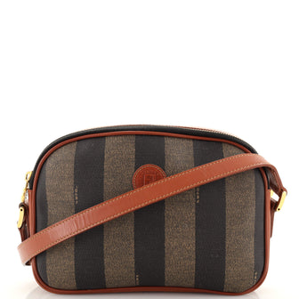Fendi Vintage Pequin Crossbody Coated Canvas Small