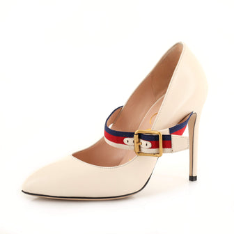 Gucci Women's Sylvie Web Strap Pumps Leather