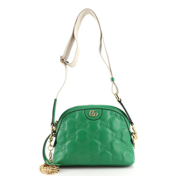 Gucci Dome Chain Zip Shoulder Bag GG Matelasse Leather Small