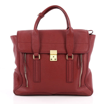 3.1 Phillip Lim Pashli Satchel Leather Large Red 2044901