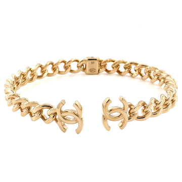 Chanel CC Chain Link Choker Necklace Metal