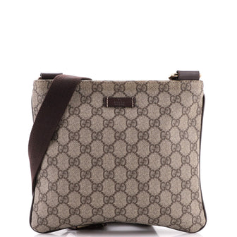 Gucci Zip Top Messenger Bag GG Coated Canvas Small