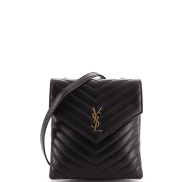 Saint Laurent Double Flap Bag Chevron Leather