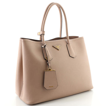 Prada Cuir Double Tote Saffiano Leather Large
