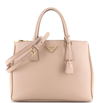 Prada Double Zip Lux Tote Saffiano Leather Medium