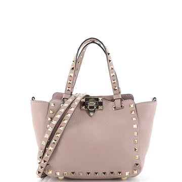 Valentino Garavani Rockstud Tote Pebbled Leather Mini