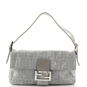 Fendi Baguette Bag Metallic Zucca Canvas