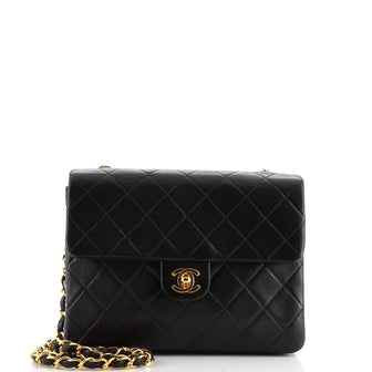 Chanel Vintage Square Classic Flap Bag Quilted Lambskin Small